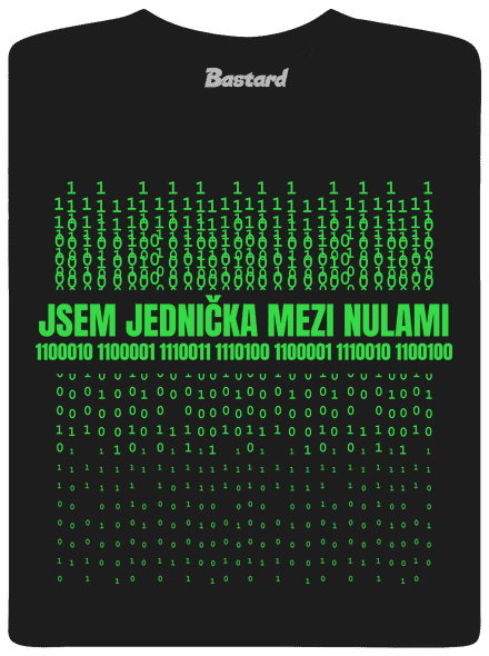 Jednička mezi nulami pánské tričko Black