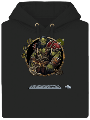 B17: Warcraft unisex mikina premium Dark Black