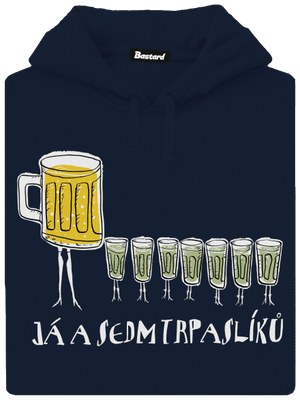 Já a sedm trpaslíků pánská mikina klokanka Navy