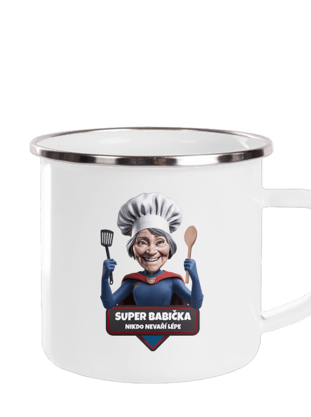 Super babička plecháček White