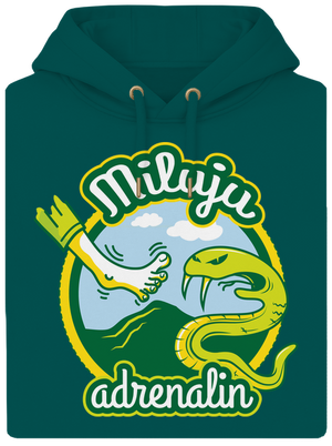 Miluju adrenalin unisex mikina premium Emerald Green