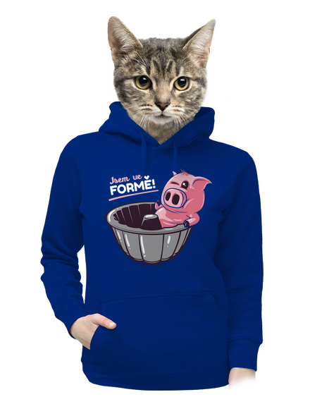 Ve formě dámská mikina klokanka Royal Blue Mal