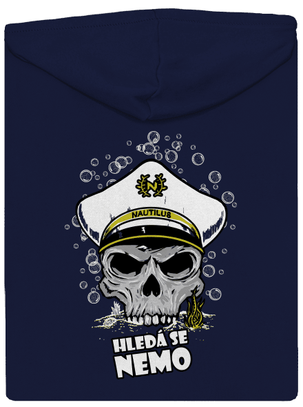 Kapitán Nemo pánská mikina na zip Navy