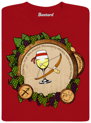 Vinný horoskop: Střelec pánské dlouhý rukáv Red