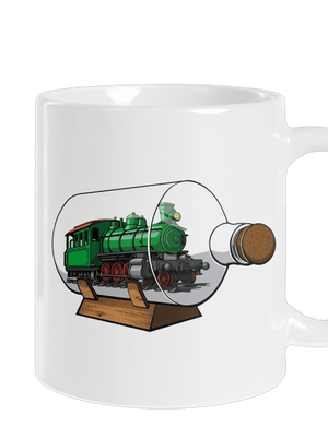 Lokomotiva v láhvi klasický hrnek White