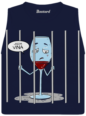 Jsem vinen dámské tílko volné Navy