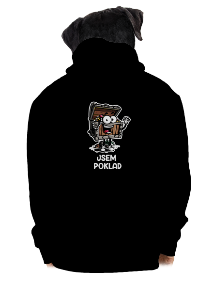 Jsem poklad pánská mikina na zip Black