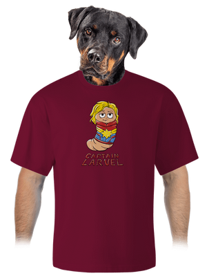 Captain Larvel unisex tričko oversized Garnet