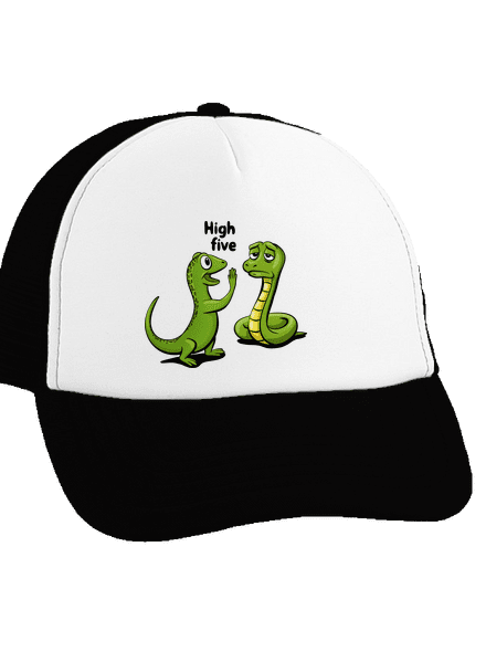 High Five kšiltovka truckerka Black cap