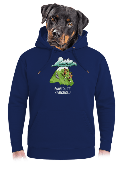 Přivedu tě k vrcholu unisex mikina premium Navy