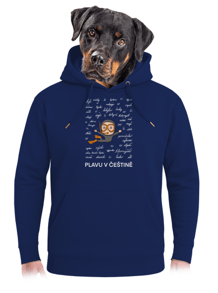 Plavu v češtině unisex mikina premium Navy