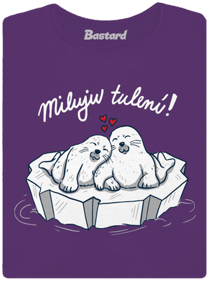 Miluju tulení dámské tričko premium Purple