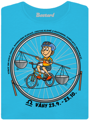 Cyklistický horoskop: Váhy dámské tričko Blue Atol