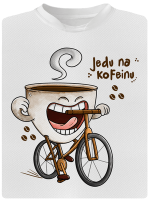 Jedu na kofeinu pánské sportovní tričko White