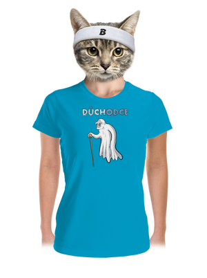 Duch důchodce dámské sportovní tričko Blue Atol