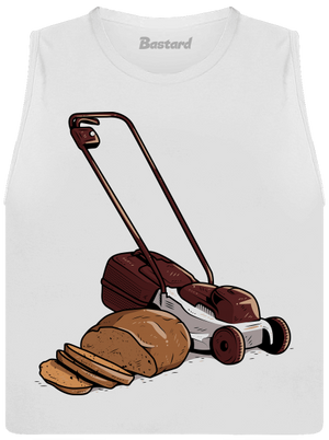 Sekačka s chlebem dámské tílko volné White