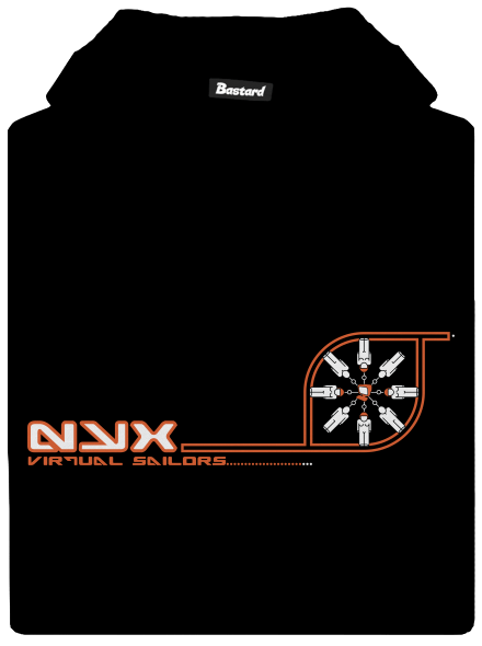 NYX Virtual Sailors dětská mikina klokanka Black