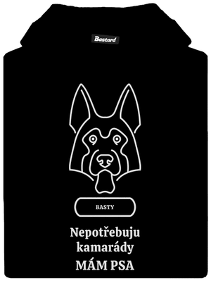 Nemůžu, mám psa dětská mikina klokanka Black