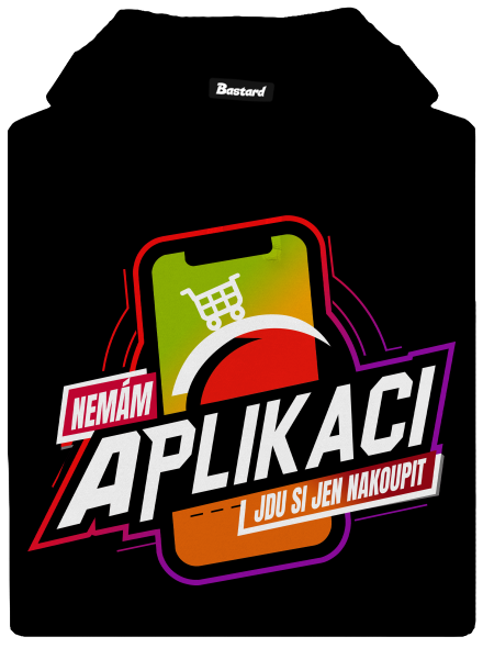 Nemám aplikaci dámská mikina klokanka Black