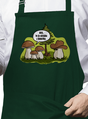 Strejda z Ameriky zástěra Bottle Green