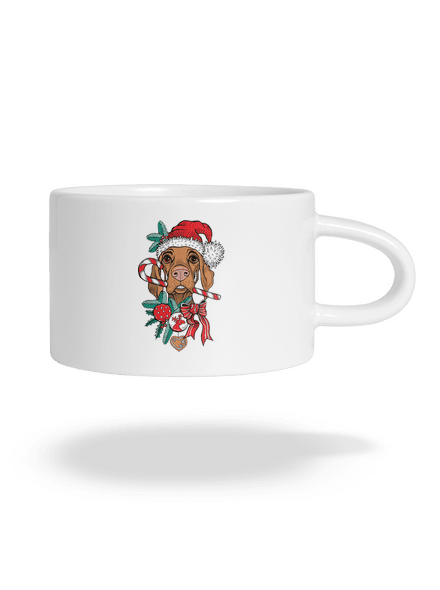 Vánoční vyžla hrnek makronka White