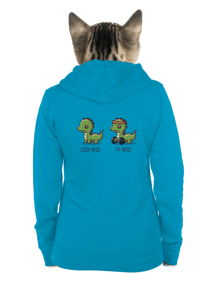 Fit-ness dámská mikina na zip Blue Atol