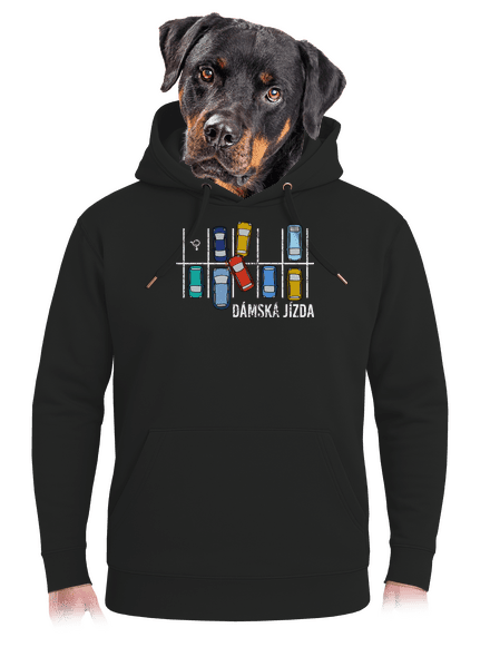 Dámská jízda unisex mikina premium Dark Black