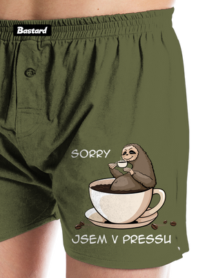 V pressu pánské trenky Khaki