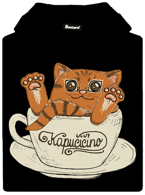 Kapučičíno pánská mikina klokanka Black