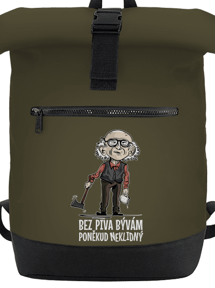Neklidný bez piva batoh Military Green
