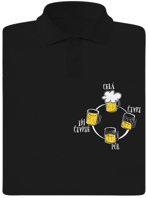 Pivní hodiny pánská polokošile Black