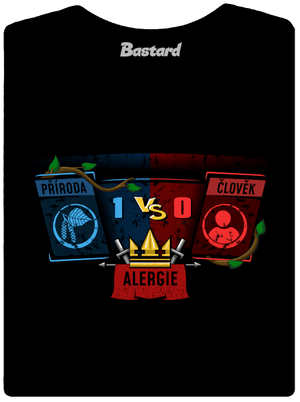 Příroda vs. člověk dámské tričko s lemem Black