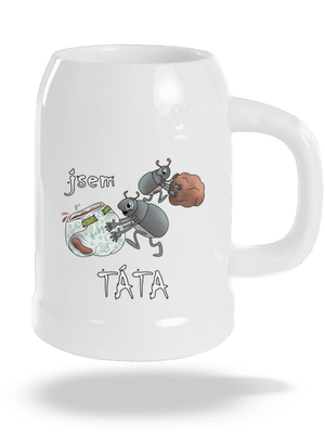 Jsem táta a máma půllitr White