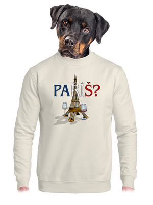 Paříš unisex mikina bez kapuce Off White