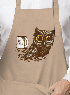 Sova na kofeinu zástěra Rope