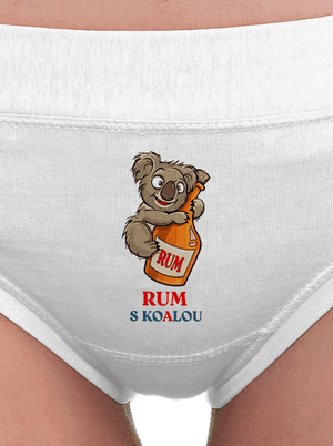 Rum s koalou dámské kalhotky White