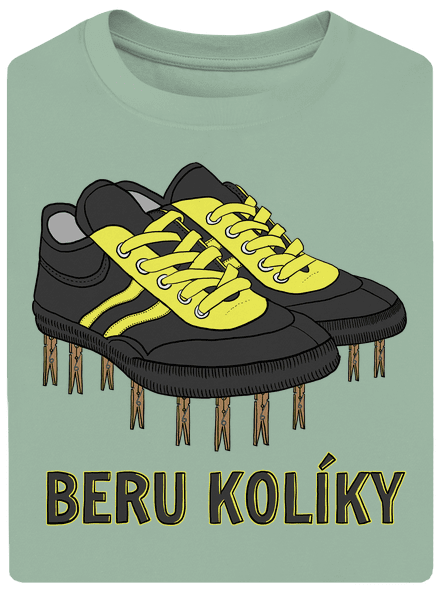 Beru kolíky unisex tričko oversized Sage