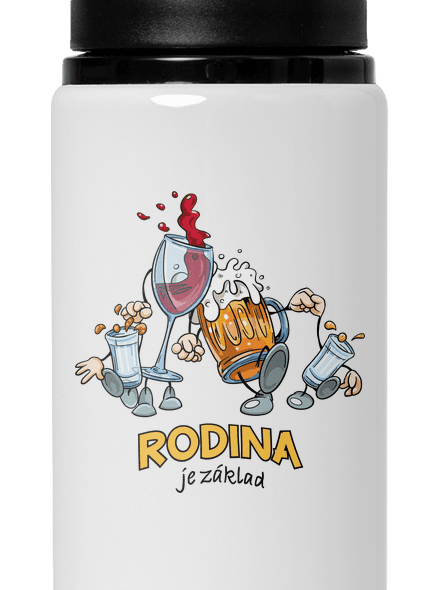 Rodina je základ lahev na vodu White