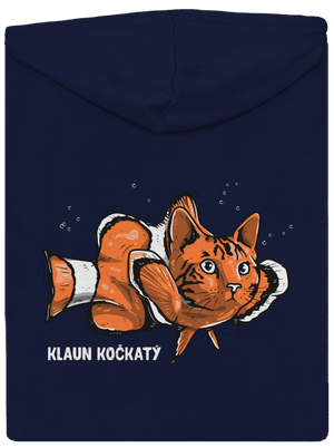 Klaun Kočkatý pánská mikina na zip Navy