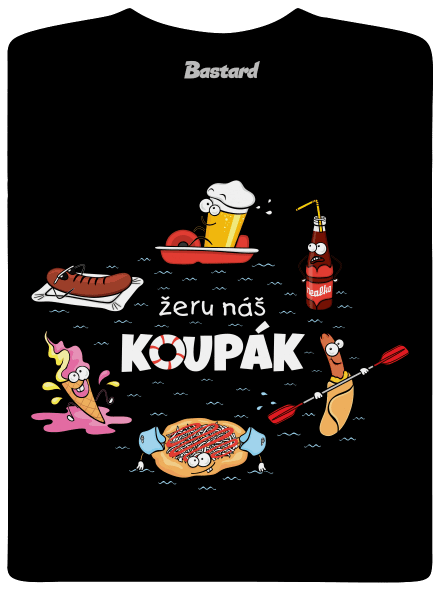 Český koupák pánské tričko Black