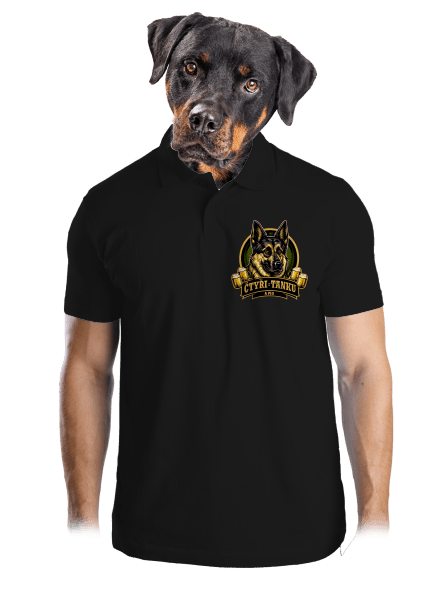 Čtyři z tanku a pes pánská polokošile Black