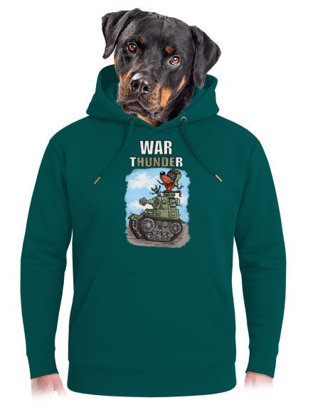 War Hunde unisex mikina premium Emerald Green