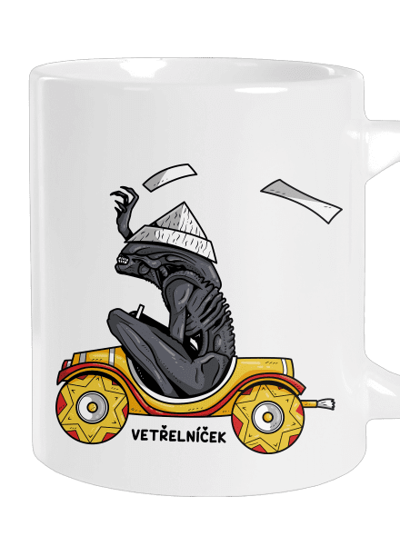 Vetřelníček velký hrnek White