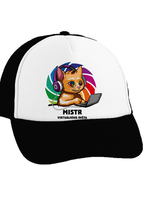 Mistr virtuálního světa kšiltovka truckerka Black cap