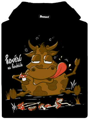Hovězí na houbách pánská mikina klokanka Black