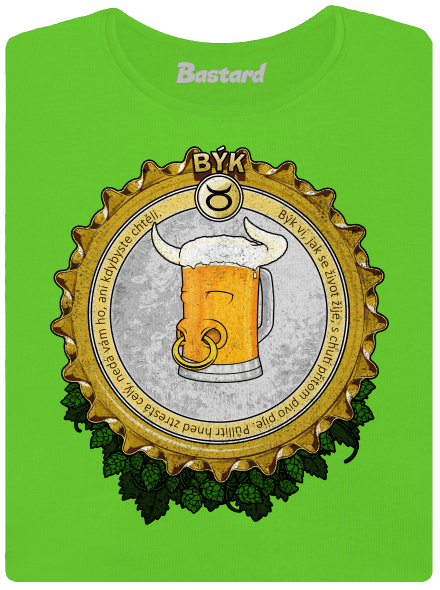 Pivní horoskop: Býk dámské tričko Apple Green