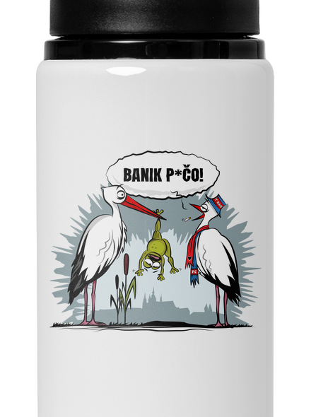 Banik p*čo! lahev na vodu White