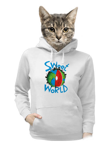 Sweet World dámská mikina klokanka White