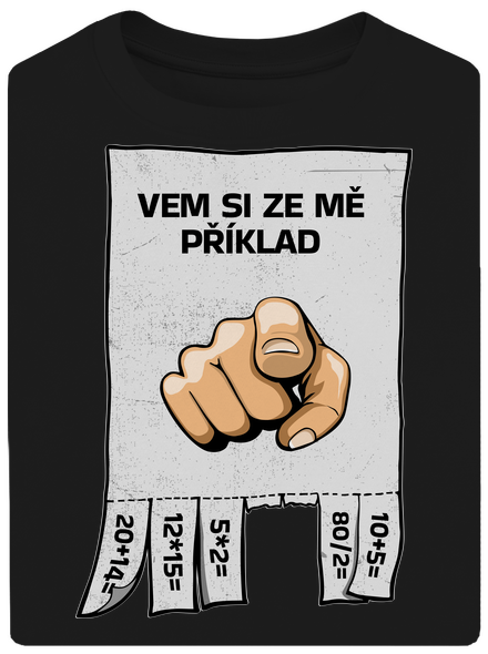 Vem si ze mě příklad unisex tričko oversized Black