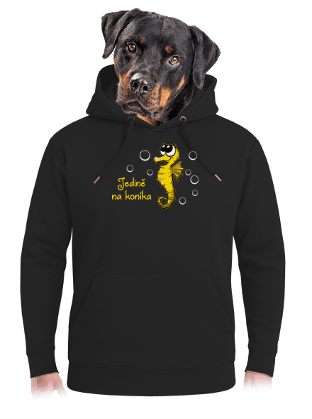 Na koníka unisex mikina premium Dark Black